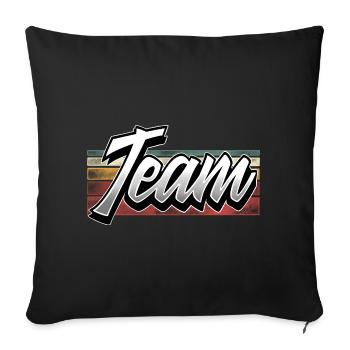 Team - Sofakissenbezug 45 x 45 cm - Schwarz - Vorne