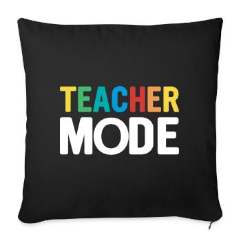 Teacher design with colorful letters - Sofa pillowcase 17,3'' x 17,3'' (45 x 45 cm) - black - Front
