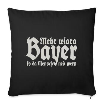 L’homme ne peut pas devenir plus qu’un Bavarois - Housse de coussin décorative 45 x 45 cm - noir - Devant