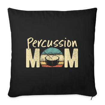 Perkussion Mama Retro Vintage Marching Band Design - Sofakissenbezug 45 x 45 cm - Schwarz - Vorne