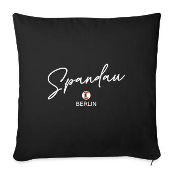 Spandau - Berlin Flag - Berlin Bear - Sofa pillowcase 17,3'' x 17,3'' (45 x 45 cm) - black - Front