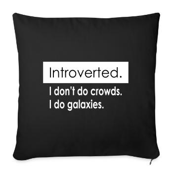 Introvertierte Zitate - Sofakissenbezug 45 x 45 cm - Schwarz - Vorne