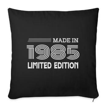 Original 1985 Vintage 1985 Rétro Anniversaire 1985 - Housse de coussin décorative 45 x 45 cm - noir - Devant