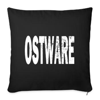 T-shirt à capuche Ostalgie Ostware Ostalgie Fun Fun - Housse de coussin décorative 45 x 45 cm - noir - Devant