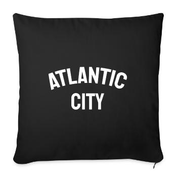 Atlantic City - Fondé en 1854 - New Jersey - États-Unis - Housse de coussin décorative 45 x 45 cm - noir - Devant