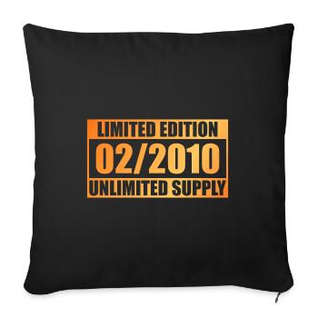 16e anniversaire Édition Limitée - ꝏ Approvisionnement 02/2010 - Housse de coussin décorative 45 x 45 cm - noir - Devant