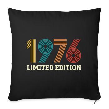 1976 édition Limitée Vintage 50 ans Anniversaire - Housse de coussin décorative 45 x 45 cm - noir - Devant