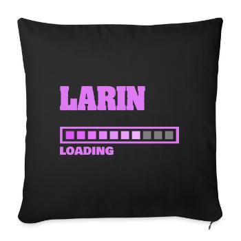 Naissance de Larin - Housse de coussin décorative 45 x 45 cm - noir - Devant