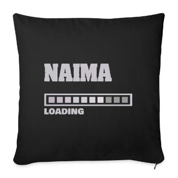 Cadeau pour Naima - Housse de coussin décorative 45 x 45 cm - noir - Devant