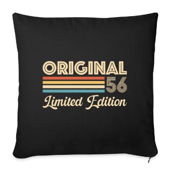 70th Birthday 70 Years 1956 Original 56 Gift - Sofa pillowcase 17,3'' x 17,3'' (45 x 45 cm) - black - Front