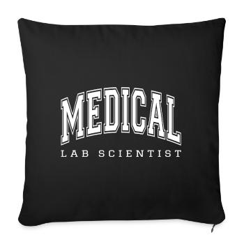 Scientifique de laboratoire médical - Technicien de laboratoire - Housse de coussin décorative 45 x 45 cm - noir - Devant