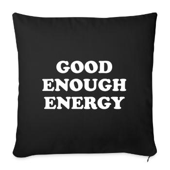 Conception d’une faute de frappe d’énergie assez bonne - Housse de coussin décorative 45 x 45 cm - noir - Devant
