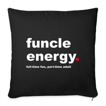 Funny Funcle Slogan - Sofa pillowcase 17,3'' x 17,3'' (45 x 45 cm) - black - Front