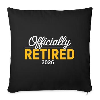 Retired 2026 Funny Retired Graphic Men Retirement - Sofa pillowcase 17,3'' x 17,3'' (45 x 45 cm) - black - Front