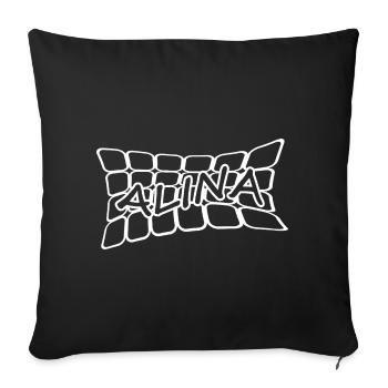 Alina - Sofa pillowcase 17,3'' x 17,3'' (45 x 45 cm) - black - Front