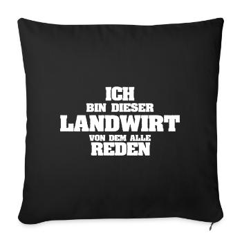 Arbeit Landwirt - Sofakissenbezug 45 x 45 cm - Schwarz - Vorne