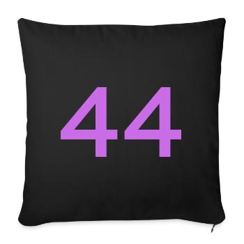 44 - Sofa pillowcase 17,3'' x 17,3'' (45 x 45 cm) - black - Front