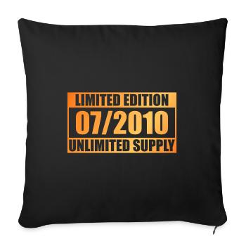 16e anniversaire édition limitée - ꝏ Approvisionnement 07/2010 - Housse de coussin décorative 45 x 45 cm - noir - Devant