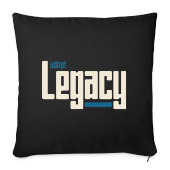 Adopt Legacy Retro Typography - Sofa pillowcase 17,3'' x 17,3'' (45 x 45 cm) - black - Front
