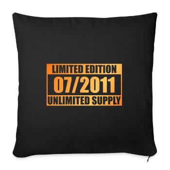 15e anniversaire Édition Limitée - ꝏ Approvisionnement 07/2011 - Housse de coussin décorative 45 x 45 cm - noir - Devant