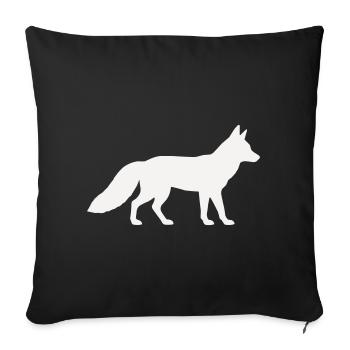 Wolf - Sofakissenbezug 45 x 45 cm - Schwarz - Vorne