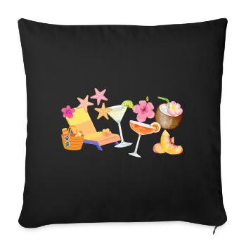 Ère Squirt - Housse de coussin décorative 45 x 45 cm - noir - Devant