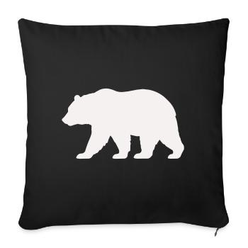 Bear Silhouette - Sofa pillowcase 17,3'' x 17,3'' (45 x 45 cm) - black - Front