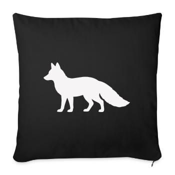 fuchs_silhouette_tier- - Sofa pillowcase 17,3'' x 17,3'' (45 x 45 cm) - black - Front