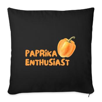 Paprika Enthusiast - Sofakissenbezug 45 x 45 cm - Schwarz - Vorne