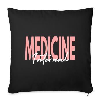 Innerer Mediziner Arzt Gift - Sofakissenbezug 45 x 45 cm - Schwarz - Vorne