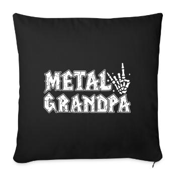 Metal Opa Geschenk Opa Heavy Metal Rock - Sofakissenbezug 45 x 45 cm - Schwarz - Vorne