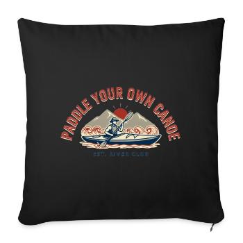 Paddle Your Own Canoe Vintage - Sofa pillowcase 17,3'' x 17,3'' (45 x 45 cm) - black - Front