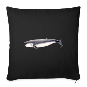 Pygmy sperm whale Pygmy sperm whale Kogia breviceps - Sofa pillowcase 17,3'' x 17,3'' (45 x 45 cm) - black - Front