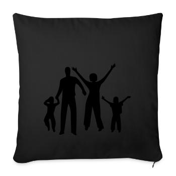 family person - Sofa pillowcase 17,3'' x 17,3'' (45 x 45 cm) - black - Front