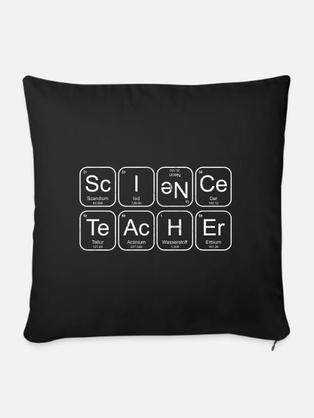 Lehrer Chemie Science Teacher Elemente - Sofakissenbezug 45 x 45 cm - Schwarz