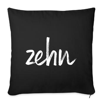 dix 10 numéro de cadeau d'anniversaire - Housse de coussin décorative 45 x 45 cm - noir - Devant