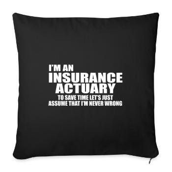 Insurance Actuary - Sofakissenbezug 45 x 45 cm - Schwarz - Vorne