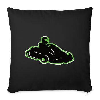 Kart - Sofakissenbezug 45 x 45 cm - Schwarz - Vorne