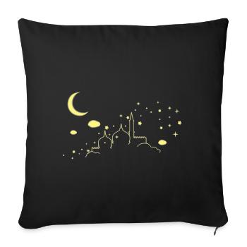 Moschee - Sofakissenbezug 45 x 45 cm - Schwarz - Vorne