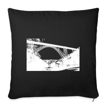 Pont - Pont de Müngstner - Bergisches Land - Housse de coussin décorative 45 x 45 cm - noir - Devant