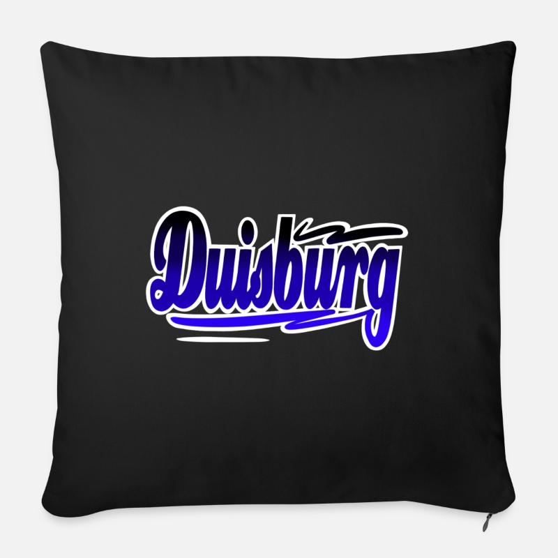 Duisburg - Sofakissenbezug 45 x 45 cm - Schwarz
