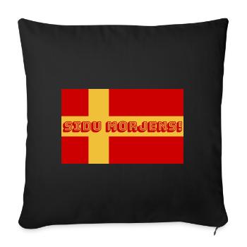 Sidu Morjens! flagga - Housse de coussin décorative 45 x 45 cm - noir - Devant