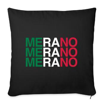 MERANO Italien Italie Flag Italia - Housse de coussin décorative 45 x 45 cm - noir - Devant