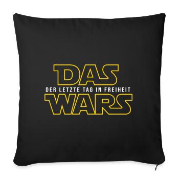 Das Wars Hochzeit Junggesellenabschied - Sofakissenbezug 45 x 45 cm - Schwarz - Vorne