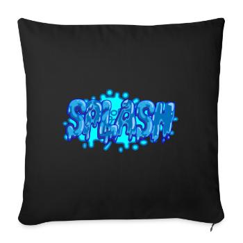 Splash graffiti lettering - Sofa pillowcase 17,3'' x 17,3'' (45 x 45 cm) - black - Front