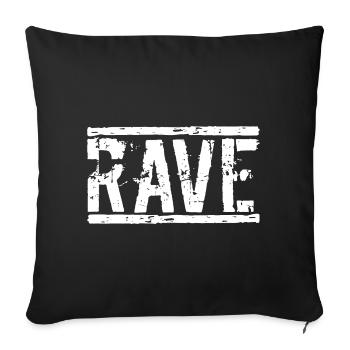 Rave Techno - Sofakissenbezug 45 x 45 cm - Schwarz - Vorne
