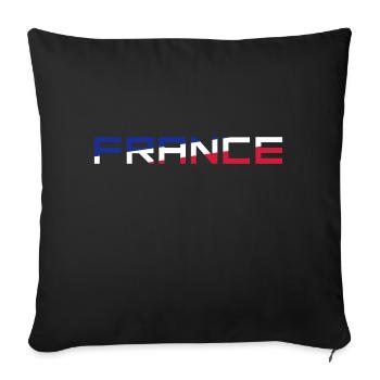 Flag France France Colors Blue White Red FR - Sofa pillowcase 17,3'' x 17,3'' (45 x 45 cm) - black - Front