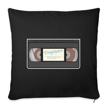 Video Kassette - Sofakissenbezug 45 x 45 cm - Schwarz - Vorne