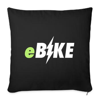 e bike - Sofa pillowcase 17,3'' x 17,3'' (45 x 45 cm) - black - Front