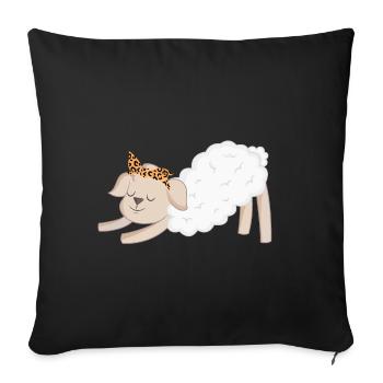 Sheep Sheep - Sofa pillowcase 17,3'' x 17,3'' (45 x 45 cm) - black - Front